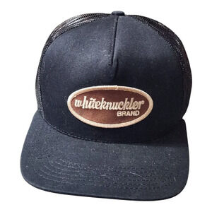 Whiteknuckler Brand Patch Trucker Hat Mesh Snapback Cap USA